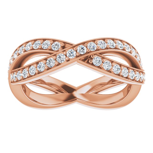 0.73 ct. Round Diamond Infinity Style Eternity Band-VIRABYANI